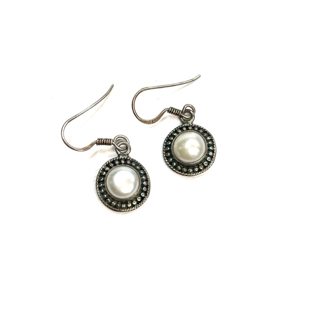 Handmade Mexican Pearl Drop Earrings
